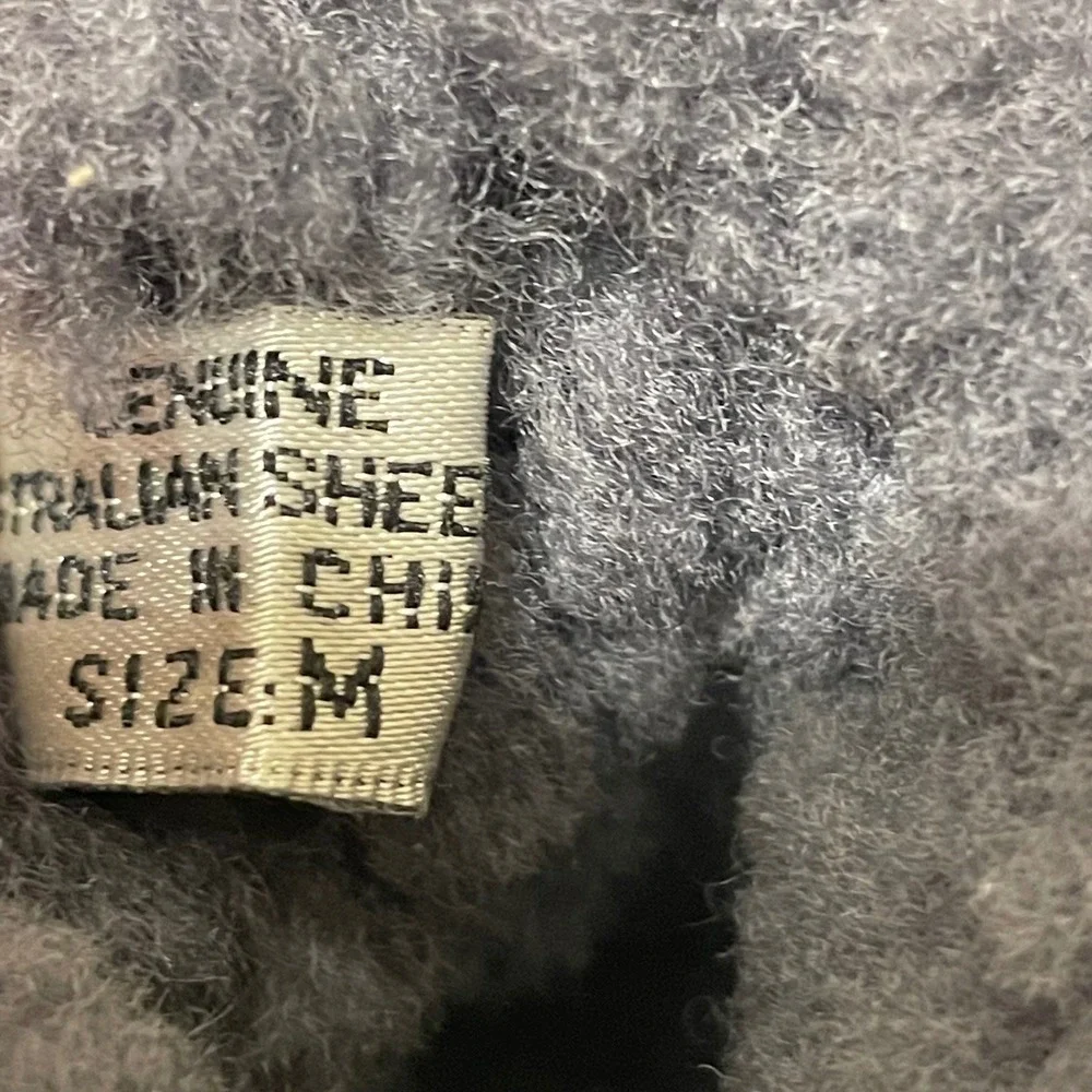 Australian Genuine Sheepskin Slippers Baby Medium Gray Cozy Warm‎ Winter Boots